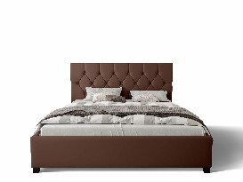 Manželská posteľ 180 cm Sylvie (hnedá) (s roštom a úložným priestorom)