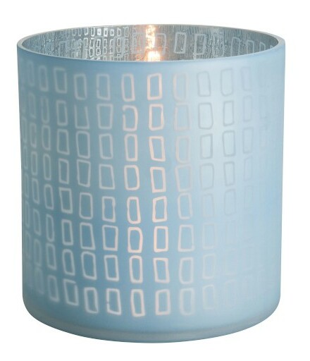 Svietnik Jolipa Na čajovú sviečku (25x25x25cm) (Modrá)