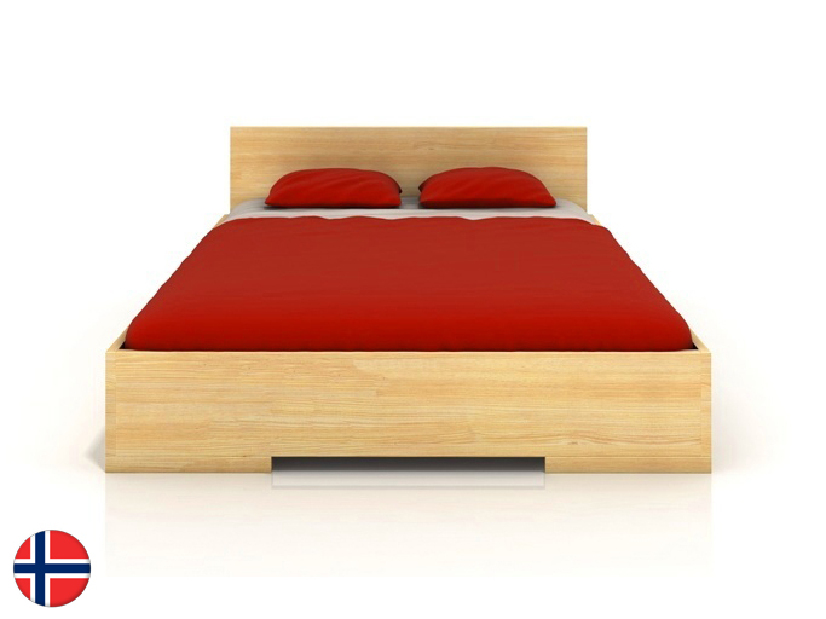 Manželská posteľ 200 cm Naturlig Kirsebaer High (borovica) (s roštom)