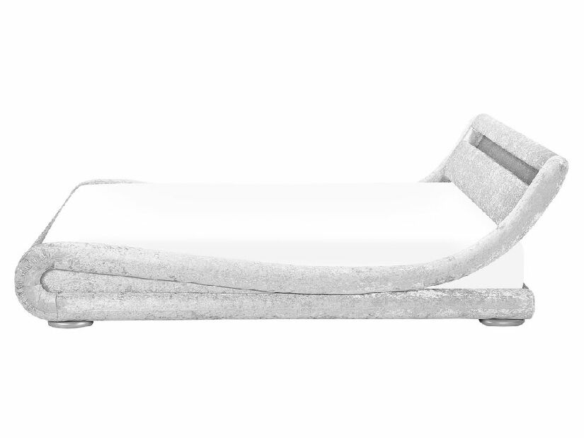 Manželská vodná posteľ 160 cm Anais (strieborná) (s roštom a matracom)