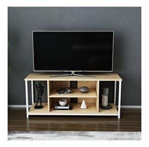 TV stolík/skrinka Hella (atlantická borovica + biela)