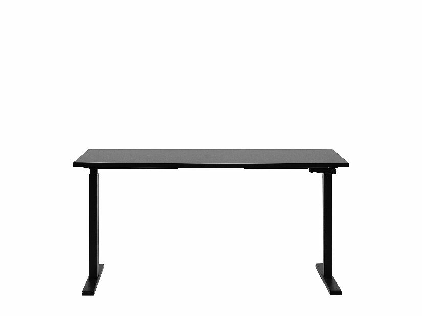 Písací stôl UPPER II (130 x 72 cm) (MDF) (čierna) (manuálne nastaviteľný)