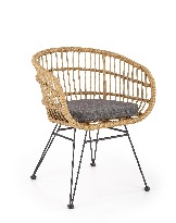 Jedálenská stolička Kimmi (prírodná + sivá + čierna)