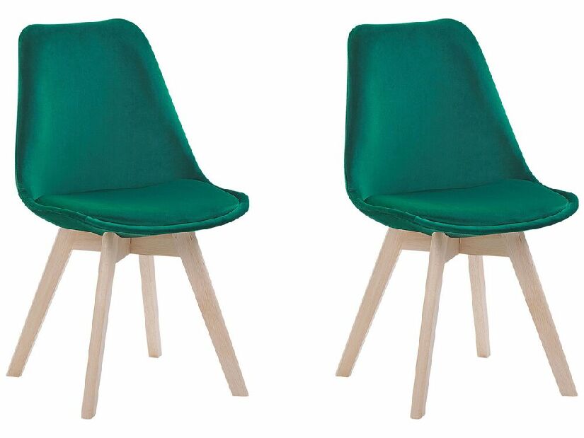 Set 2 ks. jedálenských stoličiek DOHA II (plast) (zelená)