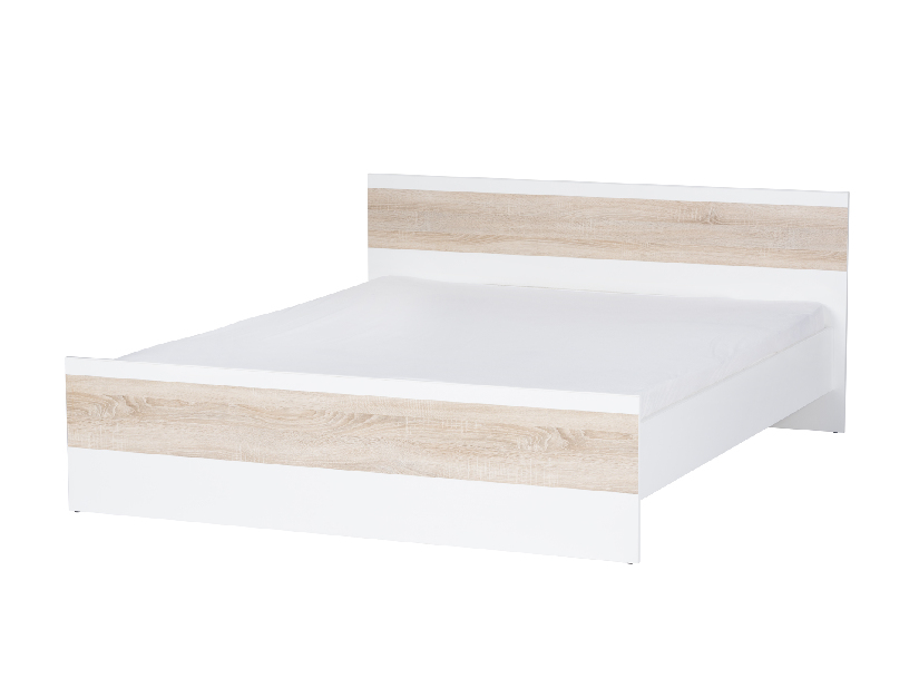 Manželská posteľ 160 cm Wanta 03 (biela + dub sonoma)