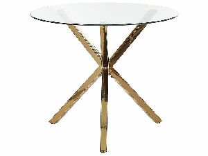 Okrúhly jedálenský stôl Sharity (zlatá) (pre 4 osoby)