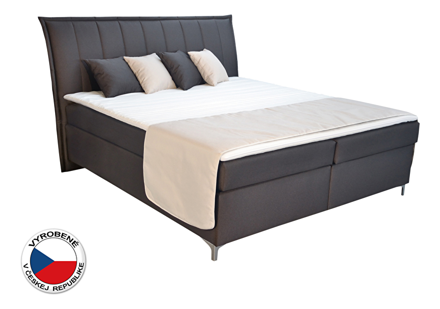 Manželská posteľ Boxspring 180 cm Blanár Colorado (hnedá) (s matracmi)