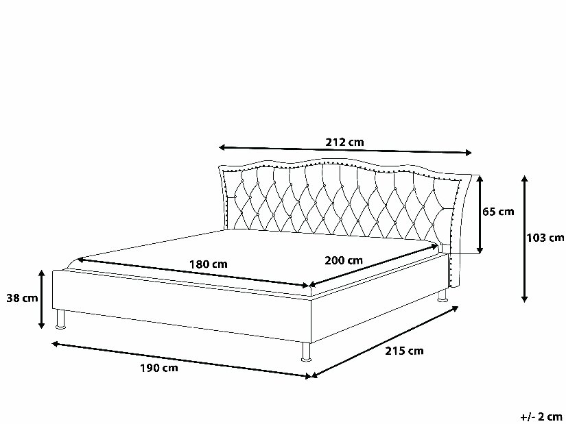 Manželská posteľ 180 cm MATH (s roštom) (tmavosivá) *výpredaj
