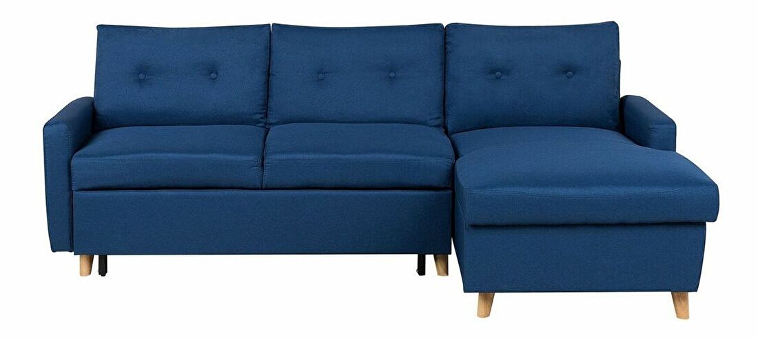 Rohová sedačka Farso (modrá) (s úl. priestorom) (L)