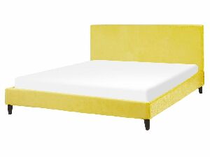 Manželská posteľ 160 cm FUTTI (s roštom) (žltá)