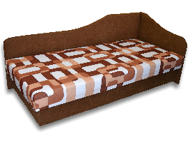Jednolôžková posteľ (váľanda) 80 cm Lady 87 (Hnedá 13 + Gusto 11) (P)