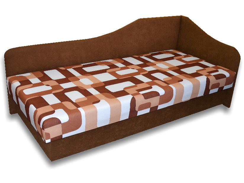 Jednolôžková posteľ (váľanda) 80 cm Lux 87 (Hnedá 13 + Gusto 11) (P) *bazár