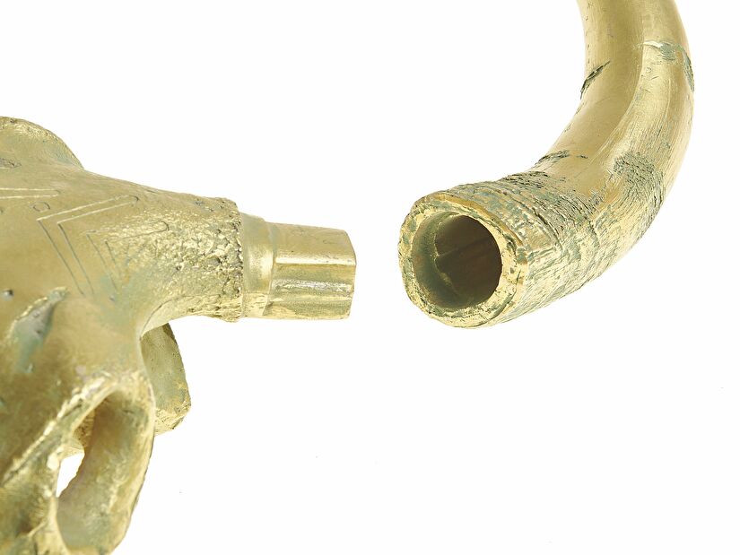 Dekoratívna soška býčia lebka KAOVO (zlatá)