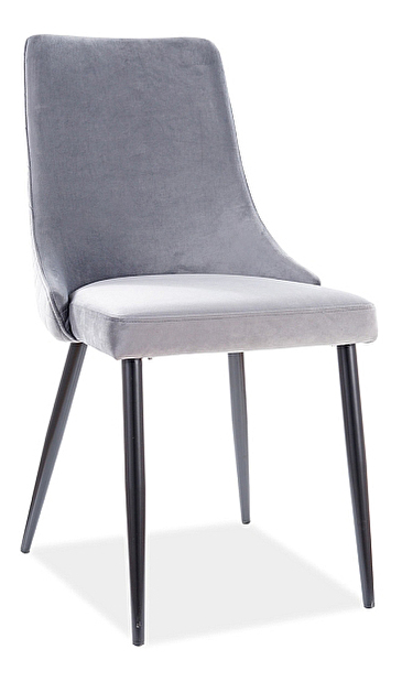 Jedálenská stolička Polly (sivá + čierna)