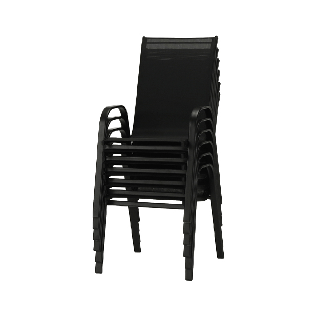 Záhradná stolička Morel (čierna)
