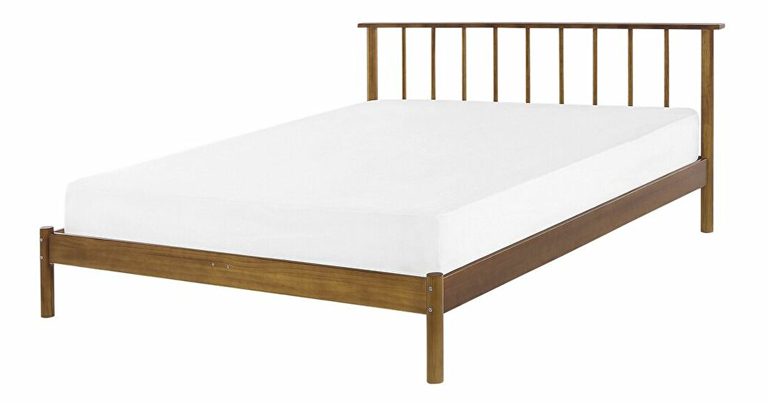 Manželská posteľ 140x200 cm Barbar (svetlé drevo) (s lamelami)