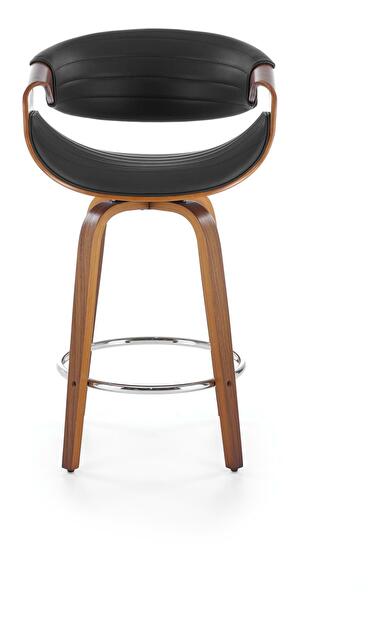 Barová stolička Hannah (čierna + orech)