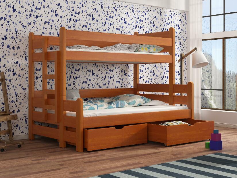 Detská poschodová posteľ 90 cm Bivi (jelša)