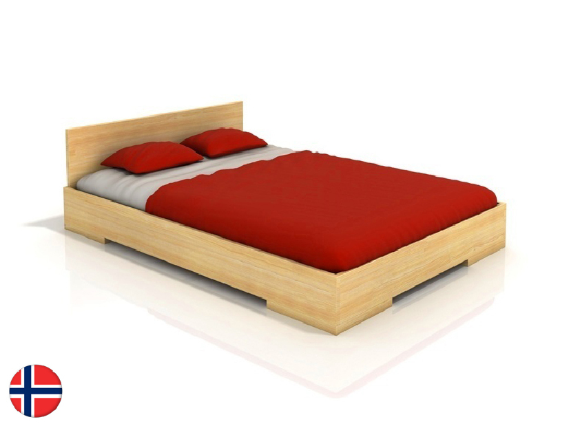 Manželská posteľ 200 cm Naturlig Kirsebaer (borovica) (s roštom)