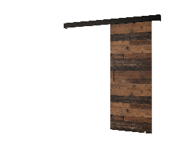 Posuvné dvere 90 cm Sharlene I (drevo old style + čierna matná + čierna)