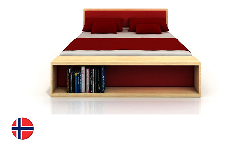 Manželská posteľ 180 cm Naturlig Invik (borovica) (s roštom)