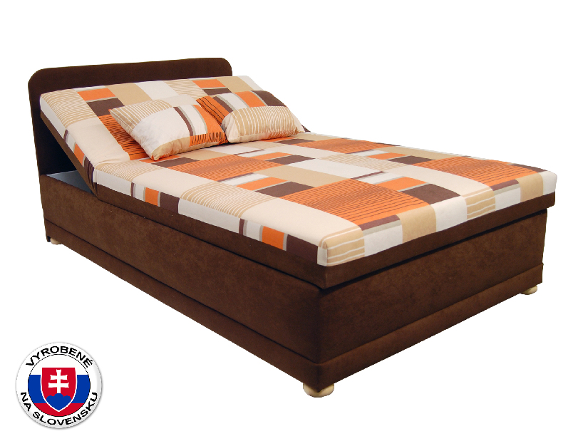 Jednolôžková posteľ (váľanda) 120 cm BRW Ema 120 (hnedá) (s molitanovým matracom)