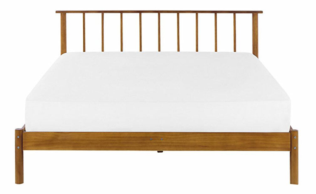 Manželská posteľ 140x200 cm Barbar (svetlé drevo) (s lamelami)