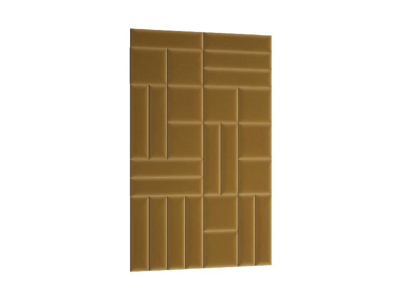 Set 26 čalúnených panelov Quadra 120x195 cm (horčicová)