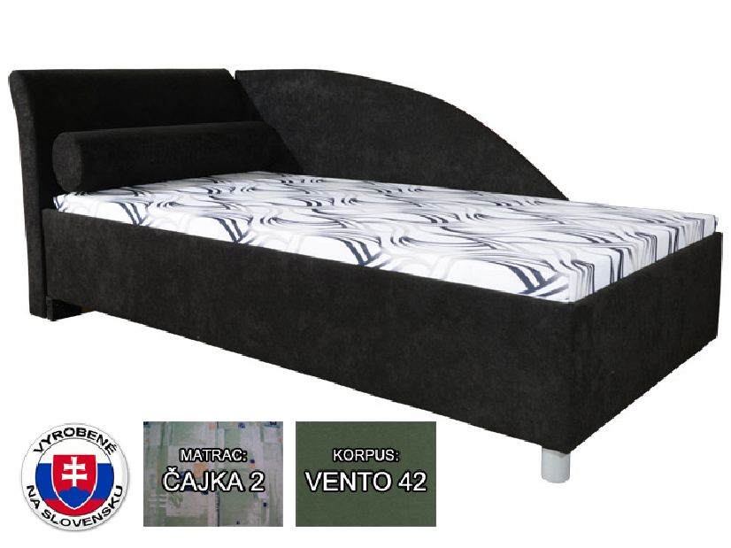 Jednolôžková posteľ (váľanda) 90 cm Perla Plus (so sendvičovým matracom) (L) *výpredaj