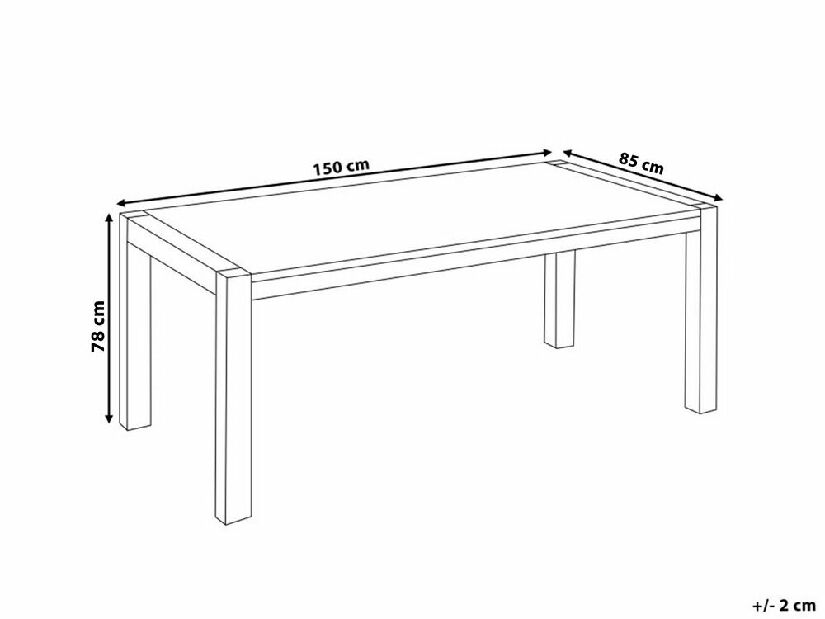 Jedálenský stôl Naruba (pre 6 osôb) (tmavé drevo)