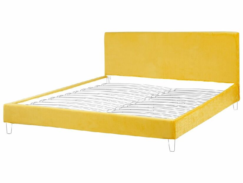 Poťah na posteľ 180x200 cm FUTTI (žltá)