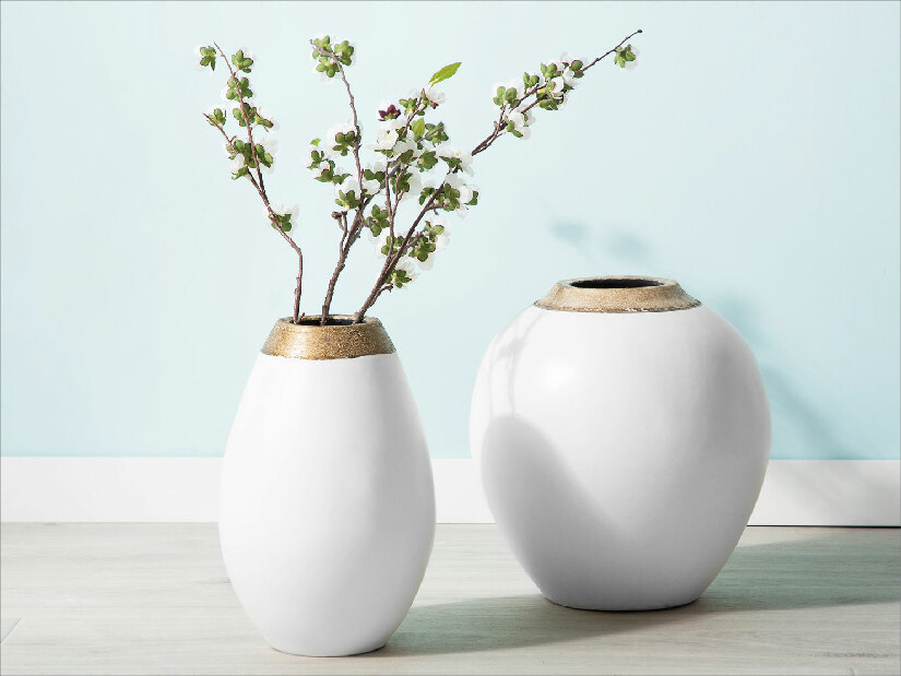 Váza CORIBA 32 cm (keramika) (biela)