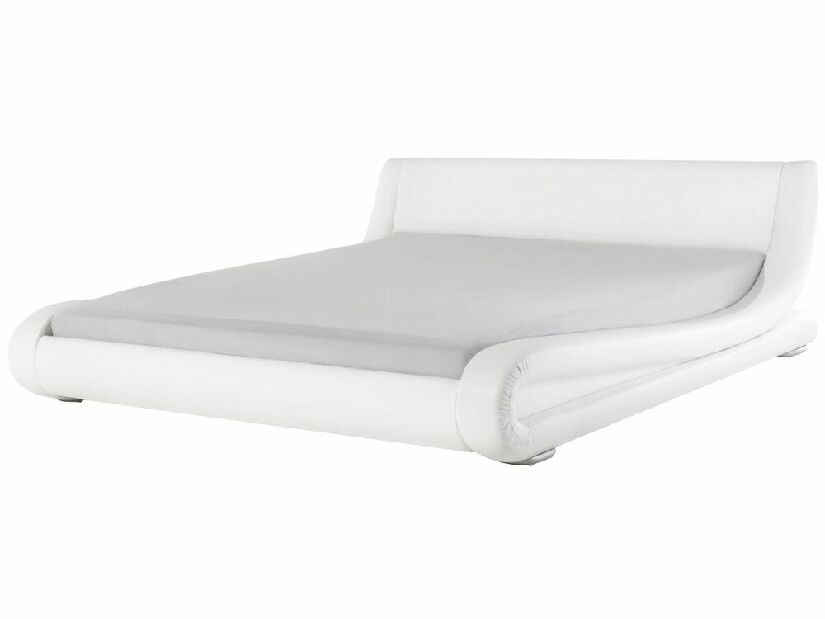 Manželská posteľ 180 cm AVENUE (s roštom) (biela)