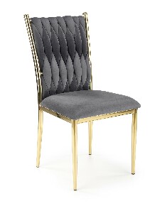 Jedálenská stolička Klomm (sivá + zlatá)
