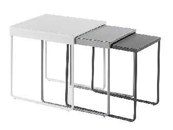 Konferenčný stolík Vada (biela + sivá)