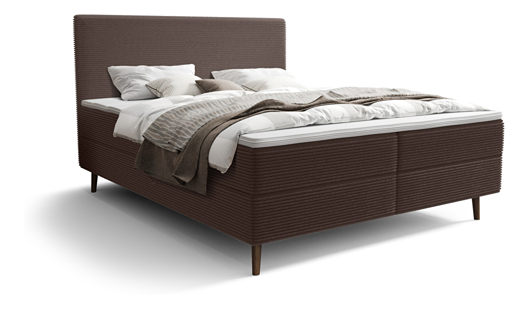 Jednolôžková posteľ 120 cm Napoli Comfort (hnedá) (s roštom, s úl. priestorom)