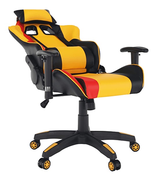 Kancelárske/herné kreslo Dainty (žltá + čierna + oranžová)