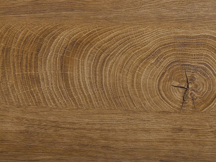 Jedálenský stôl SALVIDO (tmavé drevo + čierna) (pre 6 až 8 osôb)