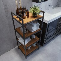Kúpeľňová skrinka Winston (Orech + Čierna)