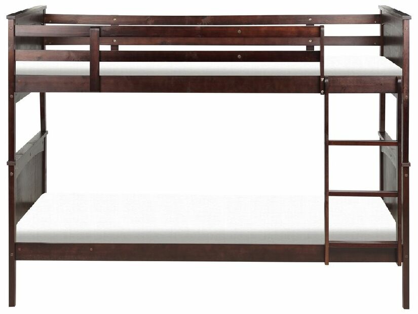 Poschodová posteľ 90 cm Alf (tmavé drevo) (s roštom)