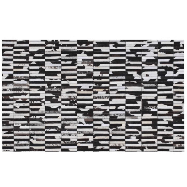 Kožený koberec 141x200 cm Kazuko TYP 06 (hovädzia koža + vzor patchwork)