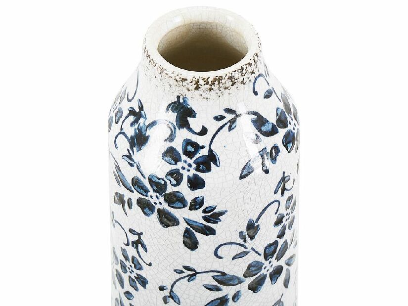 Váza 35 cm Mulza (biela + modrá)
