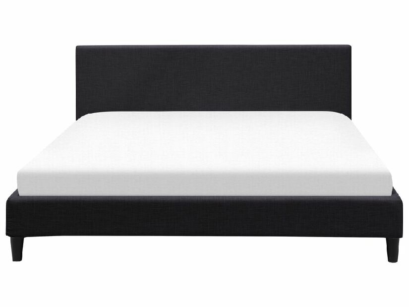 Manželská posteľ 180 cm FUTTI (s roštom) (čierna)