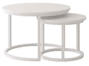 Set konferenčných stolíkov Tulin (biela)