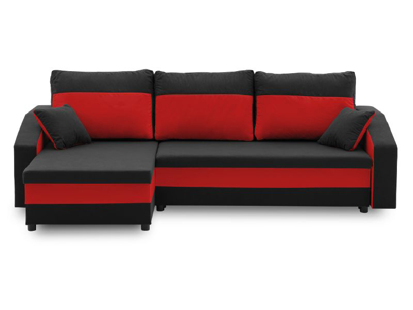 Rohová sedačka Hespera (čierna + červená)