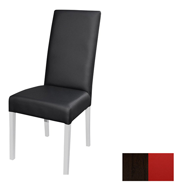 Jedálenská stolička JK2 (orech + červená) *výpredaj