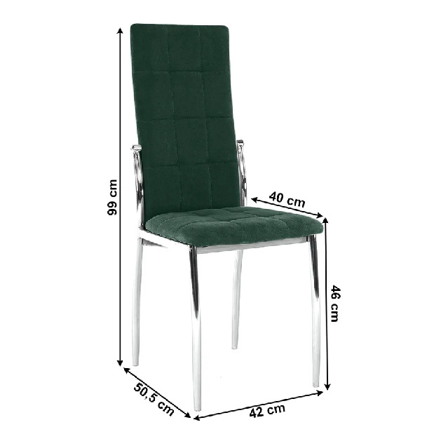 Jedálenská stolička Alora (smaragdová)