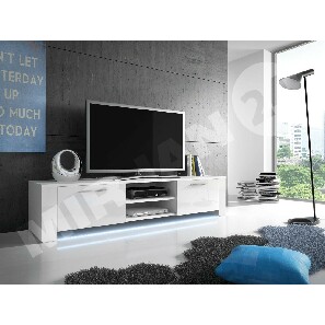 TV skrinka/stolík IX Clio (Biela + Biely lesk)