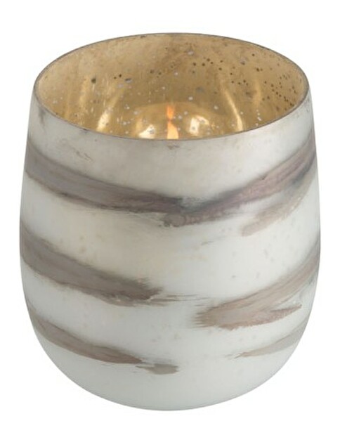 Svietnik Jolipa Na čajovú sviečku Silky Boho (12x12x12cm) (Biela)
