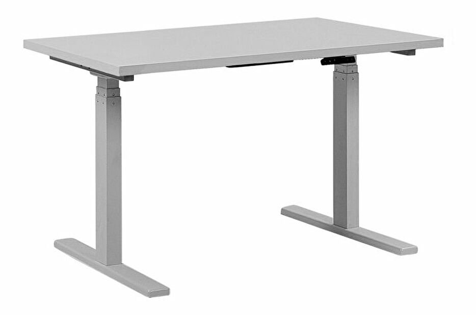 Písací stôl UPPER II (130 x 72 cm) (MDF) (biela) (el. nastaviteľný)